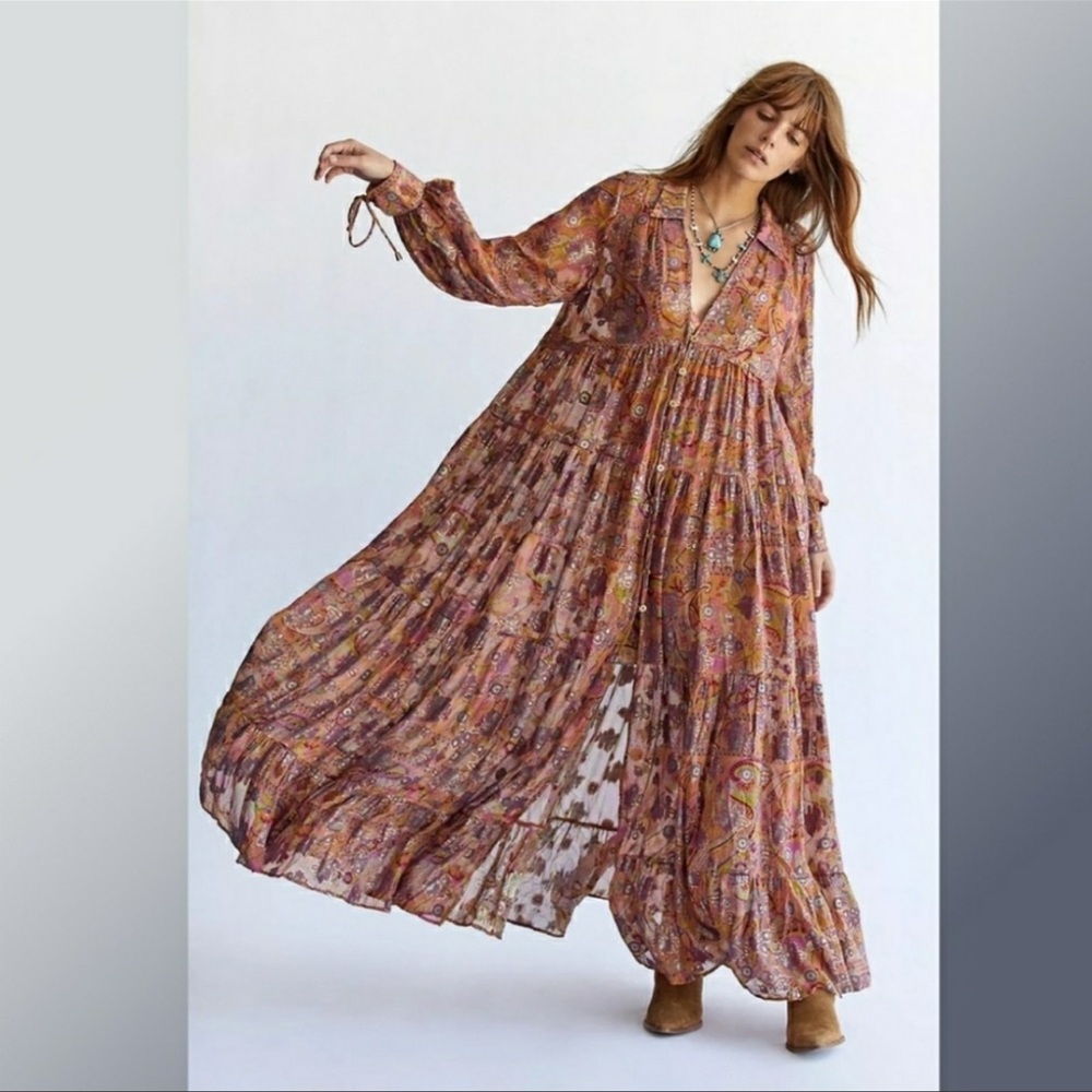 Free People Paisley Maxi Dress